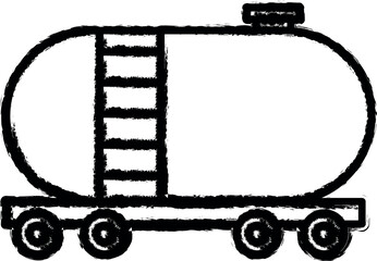 Aufkleber - Tank wagon vector icon in grunge style
