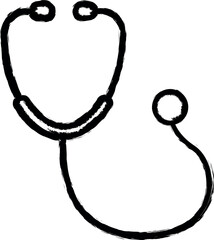 Aufkleber - health, medicine, stethoscope vector icon in grunge style
