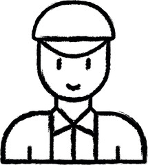 Aufkleber - Dutch man vector icon in grunge style