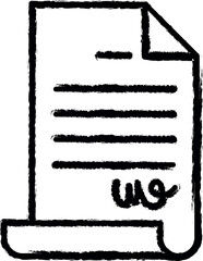 Aufkleber - contract, document, paper vector icon in grunge style
