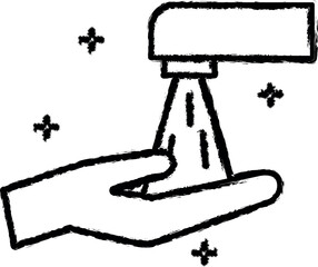 Aufkleber - Water, hand, faucet vector icon in grunge style