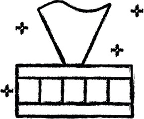 Poster - Napkins, box vector icon in grunge style