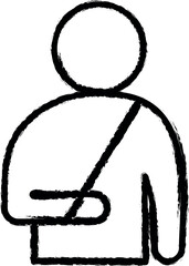 Aufkleber - human, accident, insurance vector icon in grunge style