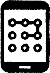 Aufkleber - Pen drive vector icon in grunge style