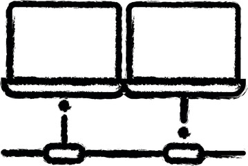 Aufkleber - lan, internet technology vector icon in grunge style