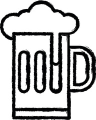 Aufkleber - ale, beer, Ireland vector icon in grunge style