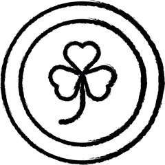 Poster - clover, Ireland, saint Patrick vector icon in grunge style
