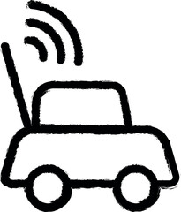 Aufkleber - Car, toy vector icon in grunge style