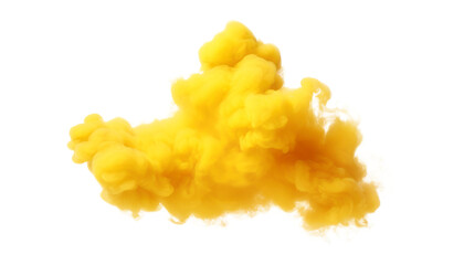 Wall Mural - yellow clouds isolated on transparent background cutout