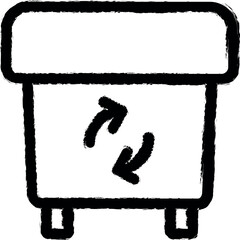 Poster - Recycling, manufacturing vector icon in grunge style