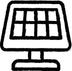 Poster - Solar panel, manufacturing vector icon in grunge style