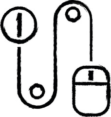 Leinwandbilder - business, buy, click vector icon in grunge style