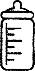 Poster - Milk bottle vector icon in grunge style