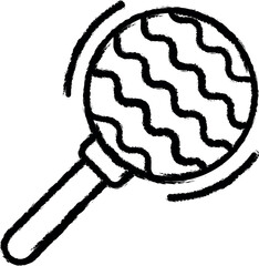 Poster - Rattle, toy vector icon in grunge style