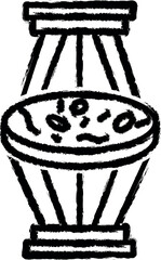 Aufkleber - medical technology, bacteria vector icon in grunge style