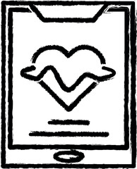 Aufkleber - Medical technology, tablet vector icon in grunge style