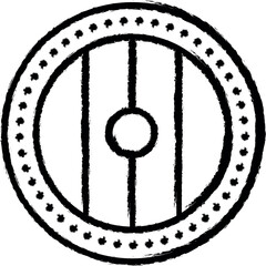 Aufkleber - Medieval, shield vector icon in grunge style