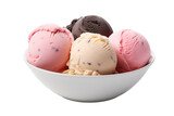 Fototapeta  - Ice Cream Scoops on White on a transparent background