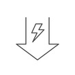 Energy consumption reduction line icon