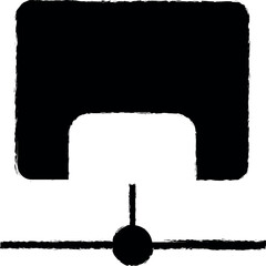 Aufkleber - data, files vector icon in grunge style