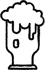 Aufkleber - Patrick day, alcohol, alcoholic, beer, drink, glass vector icon in grunge style