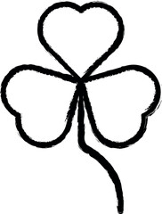 Aufkleber - Patrick day, clover, leaf, luck, shamrock vector icon in grunge style