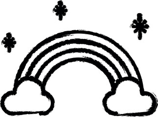 Poster - Patrick day, rainbow, cloud, atmospheric, spectrum vector icon in grunge style