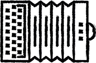 Aufkleber - Patrick day, accordion, instrument, music, musical, sound vector icon in grunge style