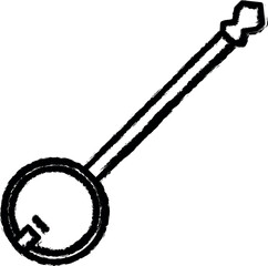 Aufkleber - Patrick day, banjo, folk, instrument, musical, string vector icon in grunge style