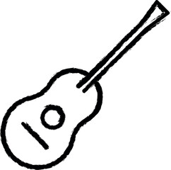 Aufkleber - flok, guitar, instrument, musical, string vector icon in grunge style