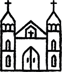 Aufkleber - Patrick day, architecture, cathedral, catholic, Christian, church, religion vector icon in grunge style