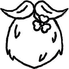 Aufkleber - Clover, mustache, beard vector icon in grunge style