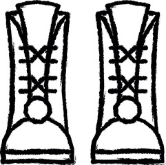 Aufkleber - Boots vector icon in grunge style