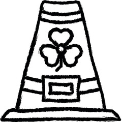 Aufkleber - Clover, hat vector icon in grunge style