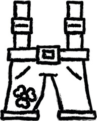 Aufkleber - Trousers vector icon in grunge style