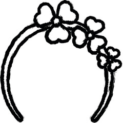 Poster - Clover, bezel vector icon in grunge style