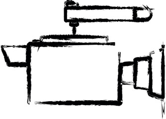 Aufkleber - camera outine logo style vector icon in grunge style