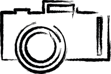 Aufkleber - camera outine logo style vector icon in grunge style