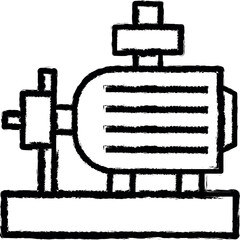 Poster - Plumber, pump vector icon in grunge style