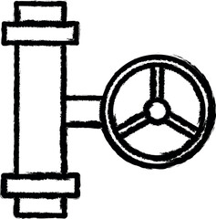 Aufkleber - Plumber, pipes vector icon in grunge style