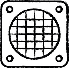 Aufkleber - ventilation, system, heating vector icon in grunge style