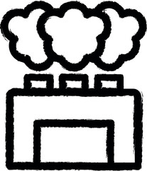 Aufkleber - Factory line vector vector icon in grunge style