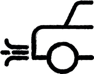 Aufkleber - Car, smoke line vector vector icon in grunge style