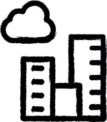 Aufkleber - City, pollution line vector vector icon in grunge style