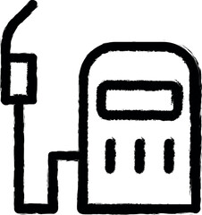 Aufkleber - Gas, fuel line vector vector icon in grunge style