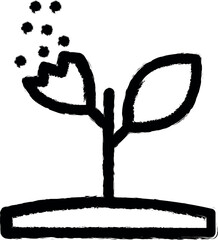 Aufkleber - Plant, pollution line vector vector icon in grunge style