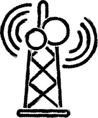 Aufkleber - tower, industry, energy vector icon in grunge style