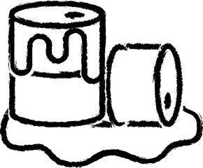 Aufkleber - pollution, oil, can vector icon in grunge style