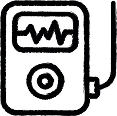 Aufkleber - Mp3 player vector icon in grunge style