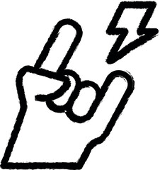 Aufkleber - Hand position vector icon in grunge style